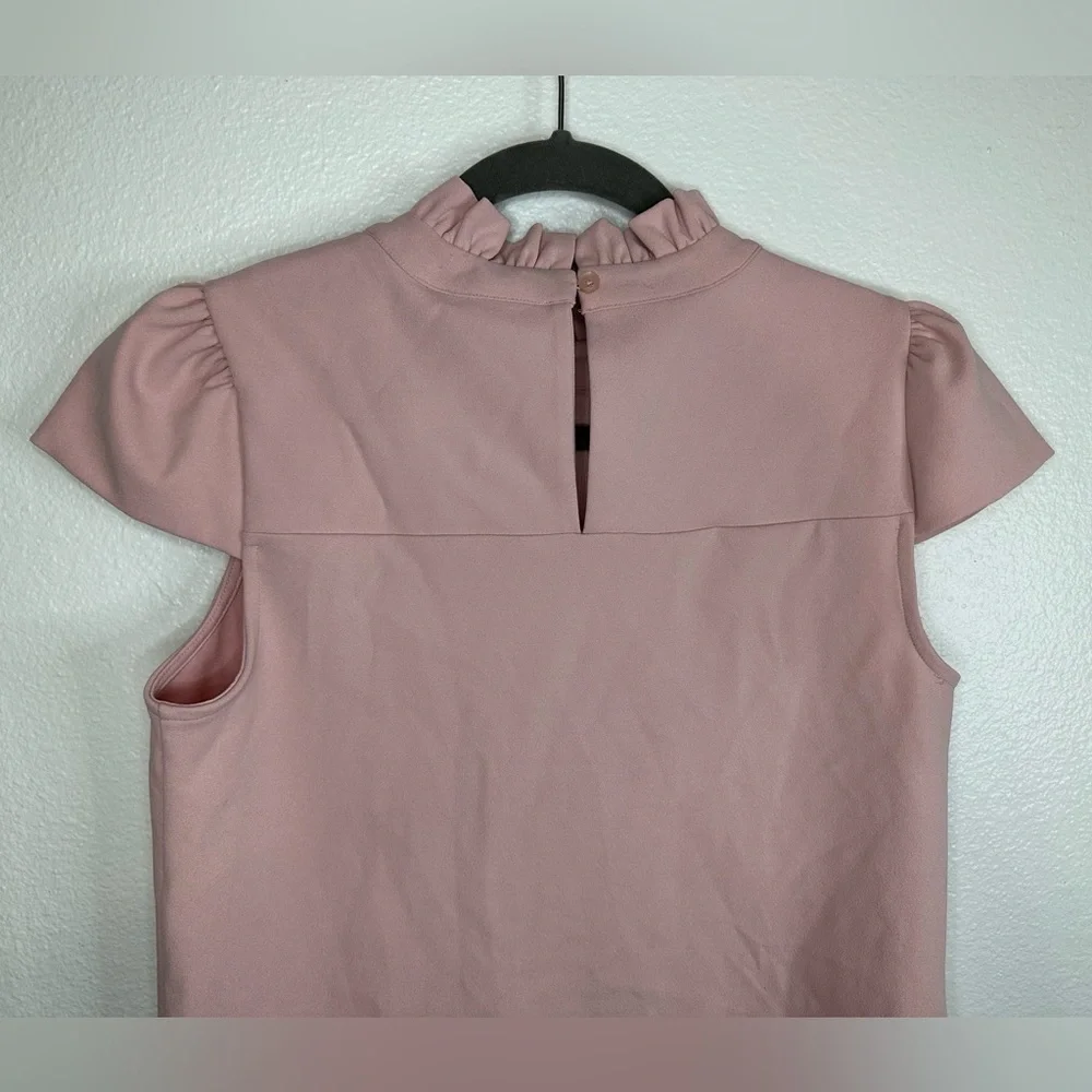 Ann Taylor | Blush Ruffle Blouse - Picture 5 of 9